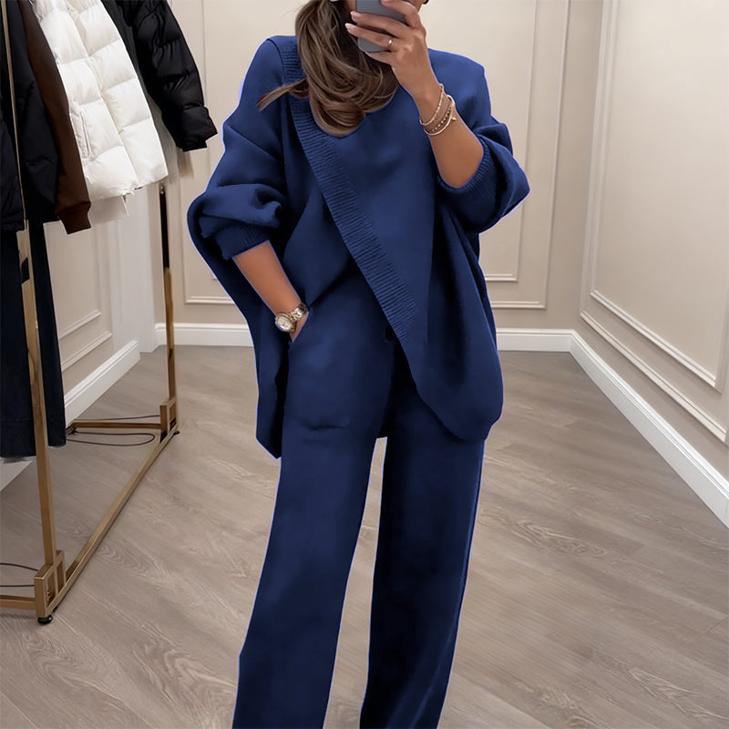 TranquilThreads - Oversized Knit Set – Casual Sophistication