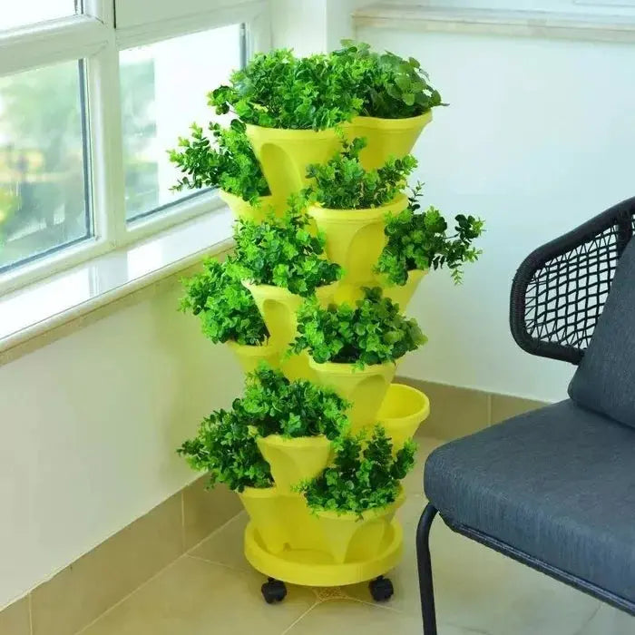 Flower Tower™ Vertical Stacking Plant Pots Marnetic