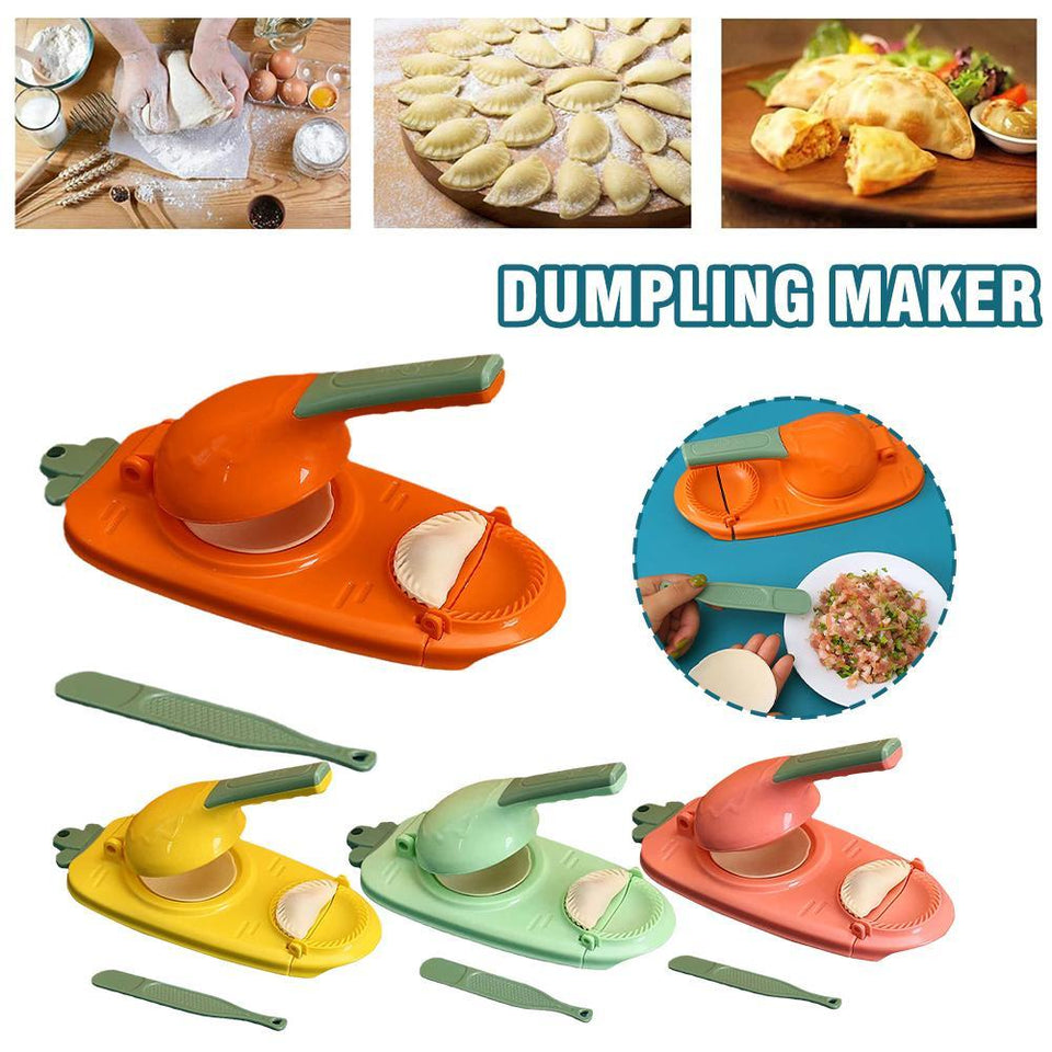 Plastic Portable Dumpling Mould Maker 25 x 7 cm Assorted Colours