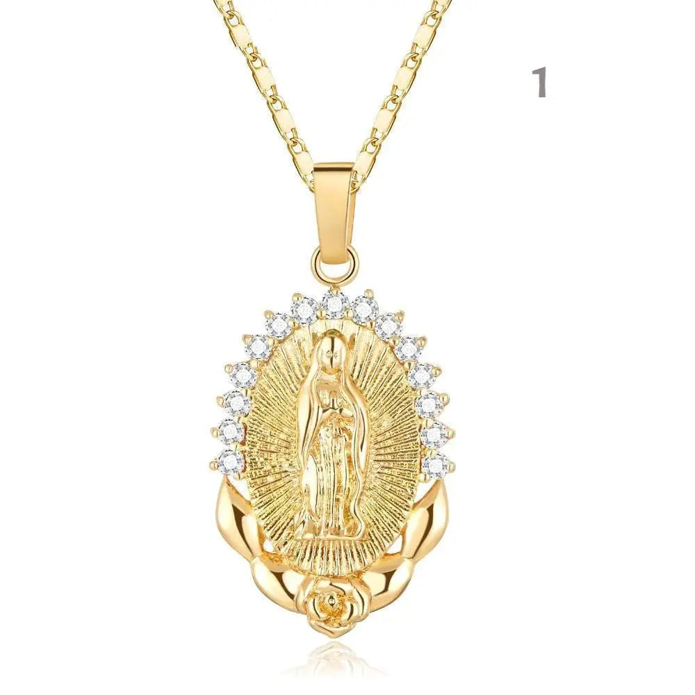 Virgin Mary Pendant Necklace Marnetic
