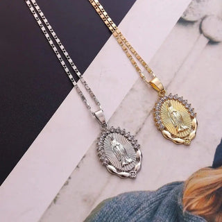 Virgin Mary Pendant Necklace Marnetic