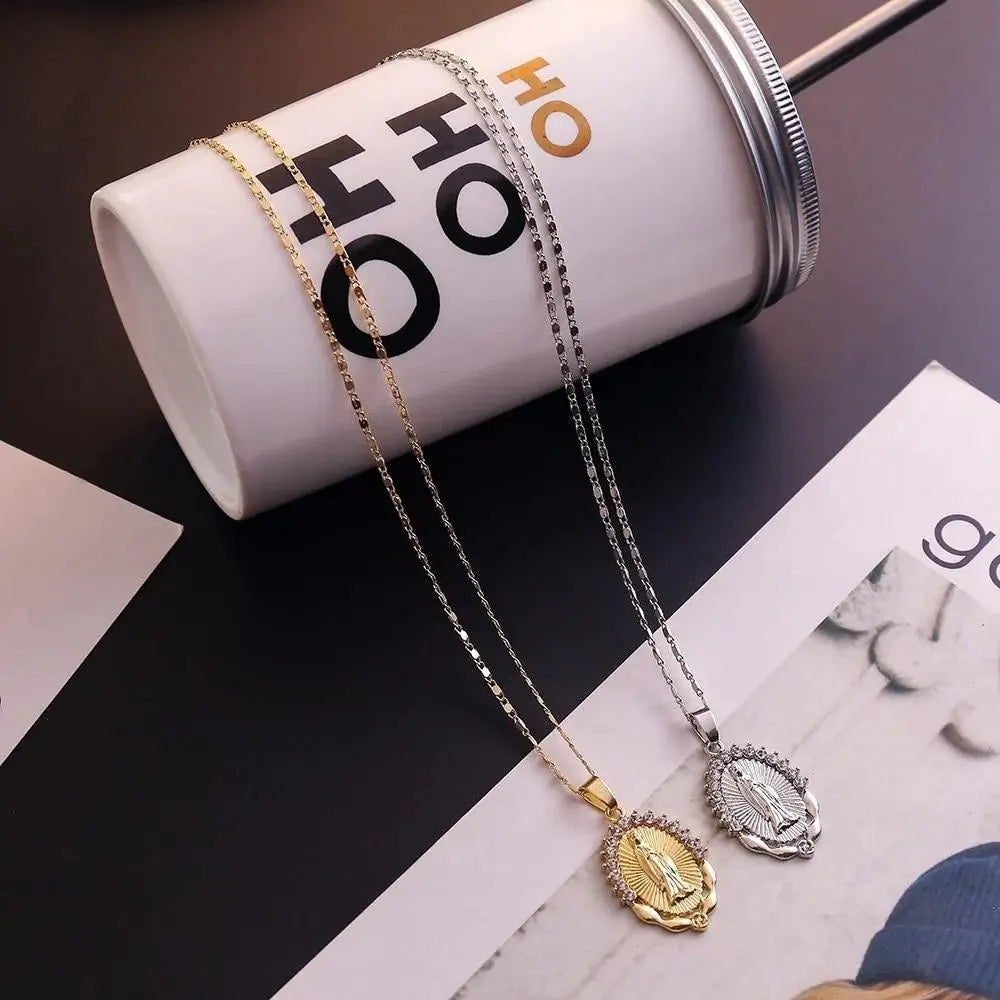 Virgin Mary Pendant Necklace Marnetic