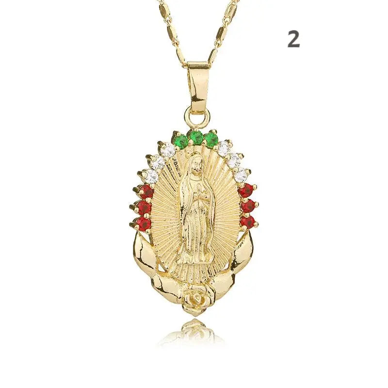 Virgin Mary Pendant Necklace Marnetic