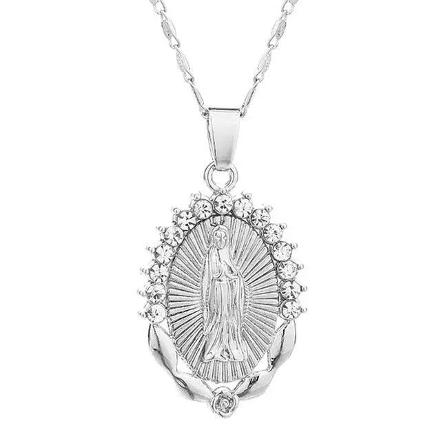 Virgin Mary Pendant Necklace Marnetic