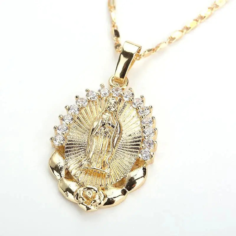 Virgin Mary Pendant Necklace Marnetic