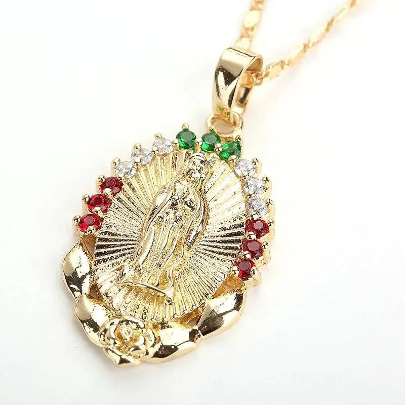 Virgin Mary Pendant Necklace Marnetic