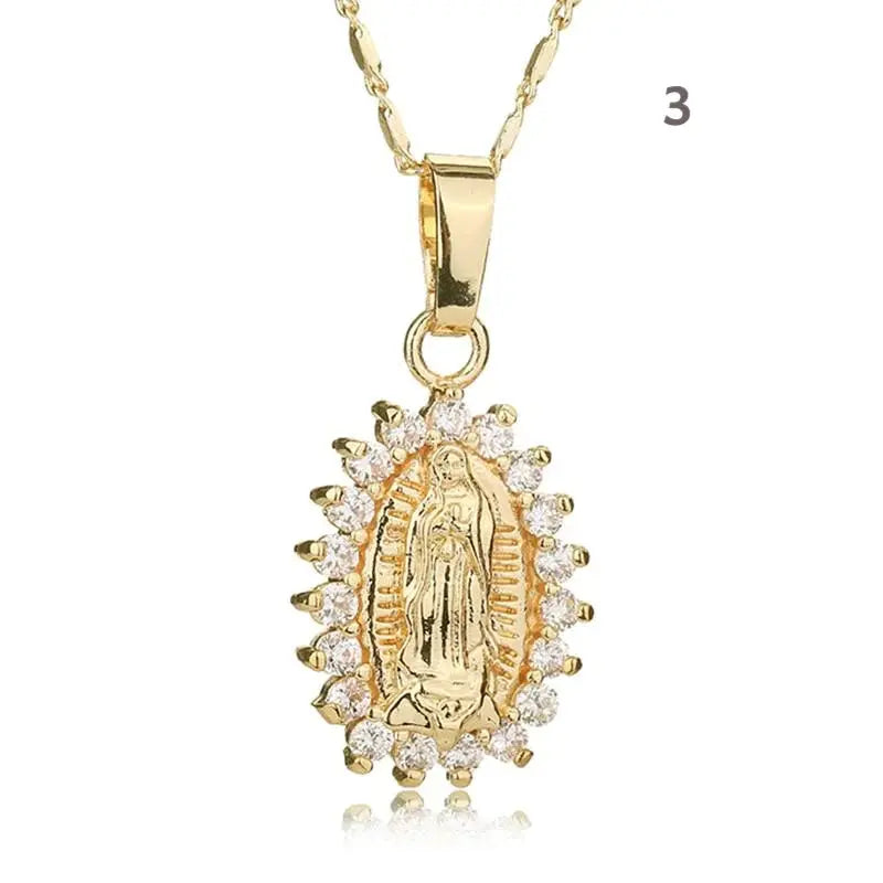 Virgin Mary Pendant Necklace Marnetic