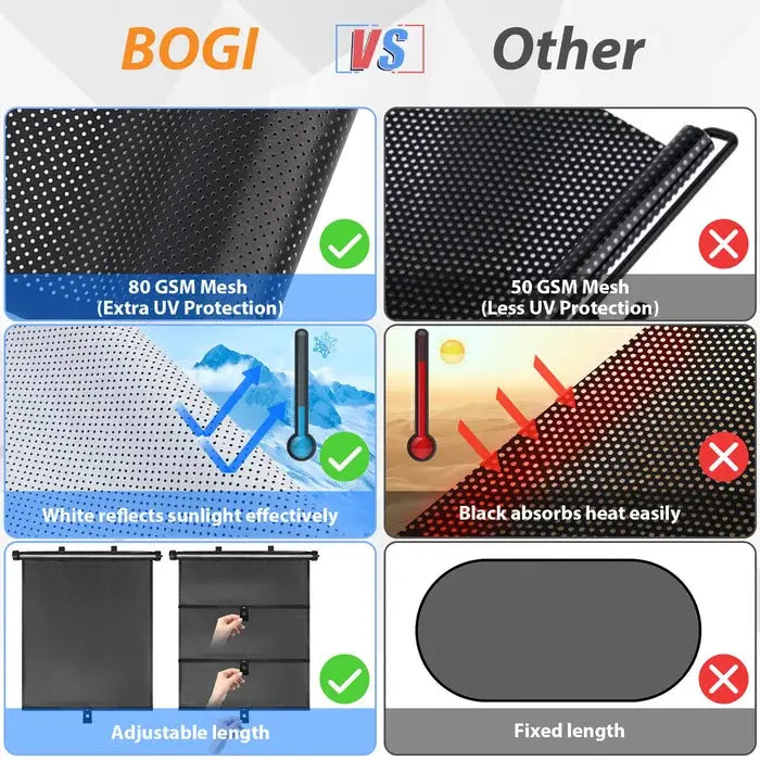 Retractable Window Roller Sunshade For Truck/car/SUV/bedroom/kitchen/living room/office Marnetic