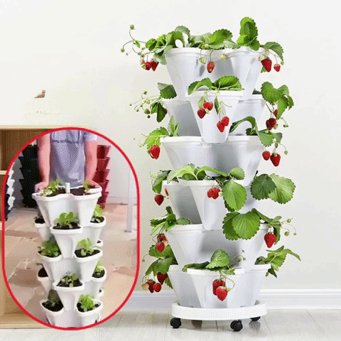 Flower Tower™ Vertical Stacking Plant Pots Marnetic