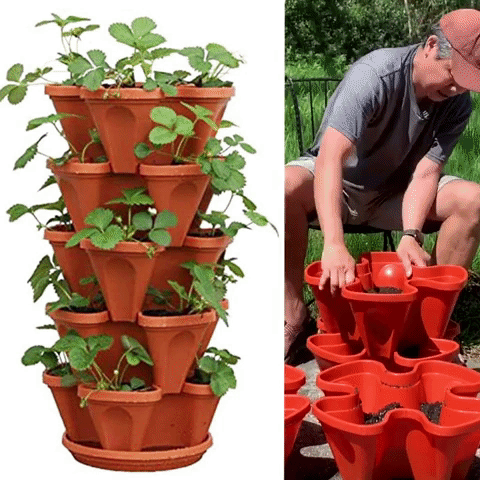 Flower Tower™ Vertical Stacking Plant Pots Marnetic